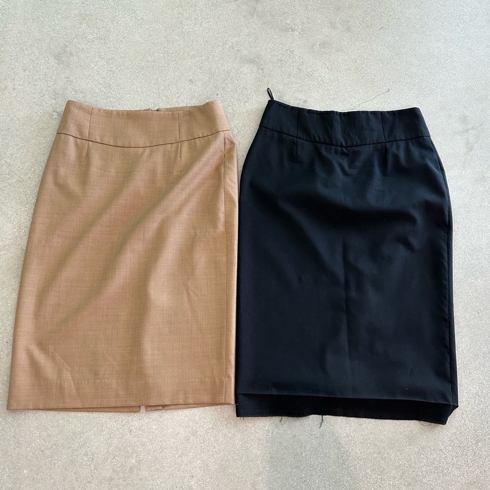 Super 120s 100% wool j crew skirt 6 small medium straight midi length